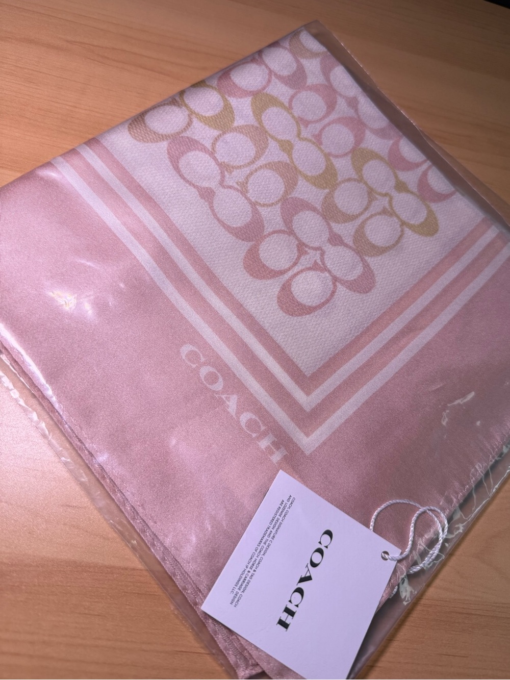 Coach Signature Silk Square Scarf